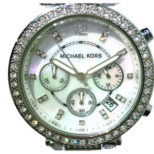 Michael Kors Chronograph Date Watch, Total Weight 121.2g, Stainless Steel, Qu...